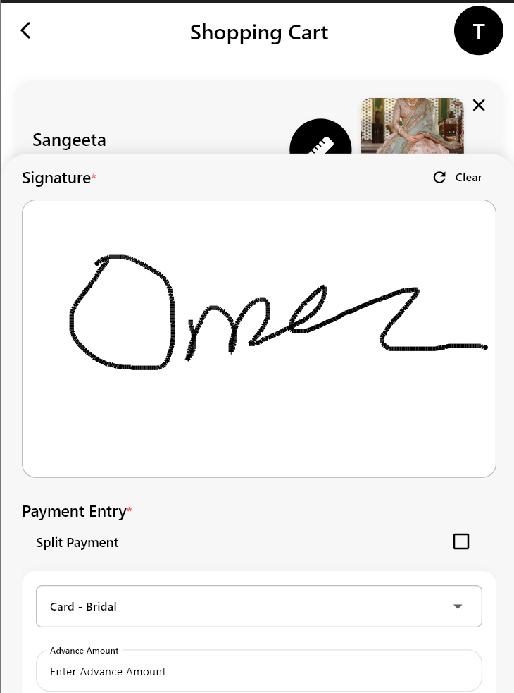 Customer Signature