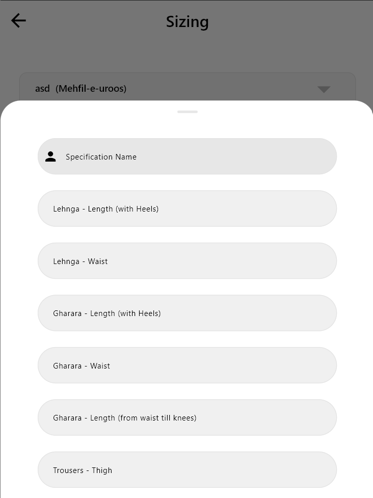 Specifications Management